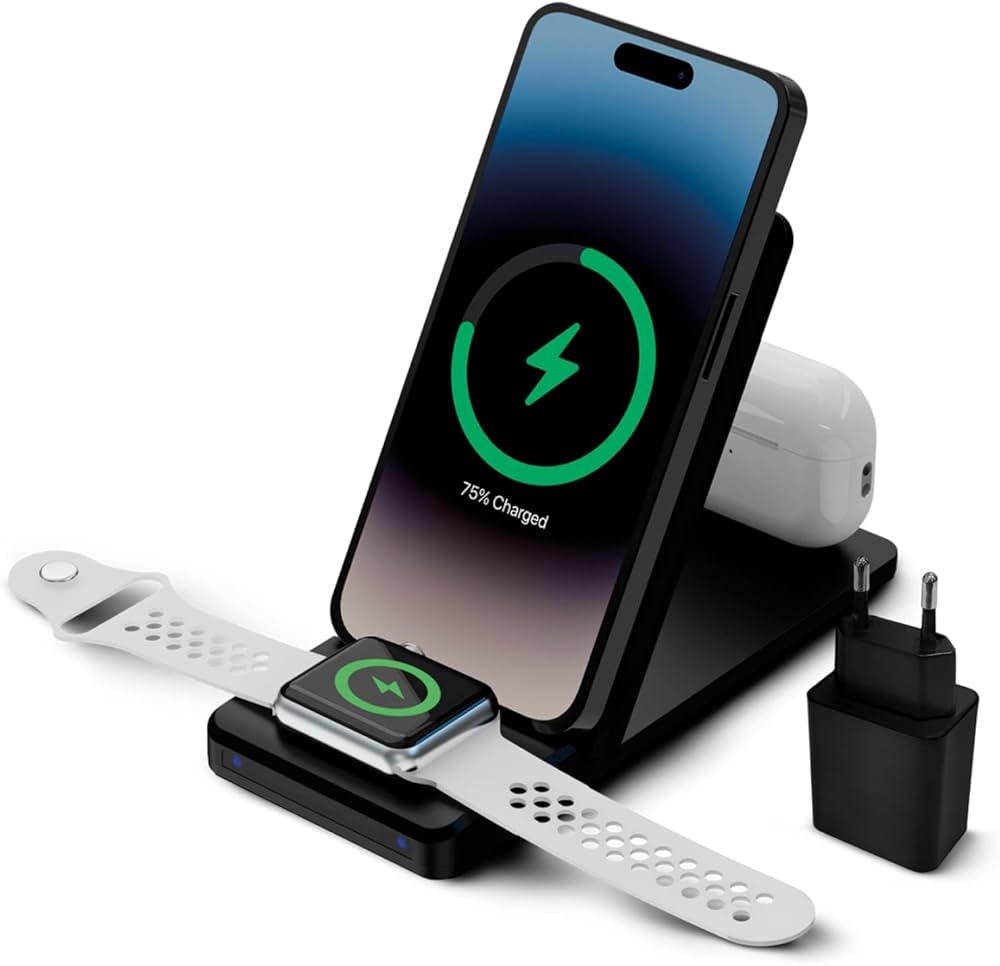 CARGADOR INALAMBRICO 3 EN1 KSIX APPLE REA